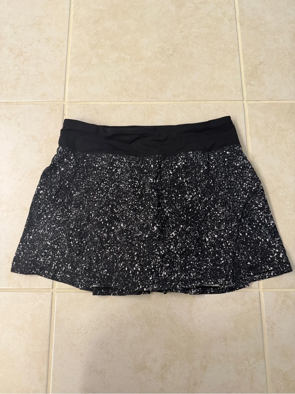 lululemon athletica Black Speckle Performance Skort